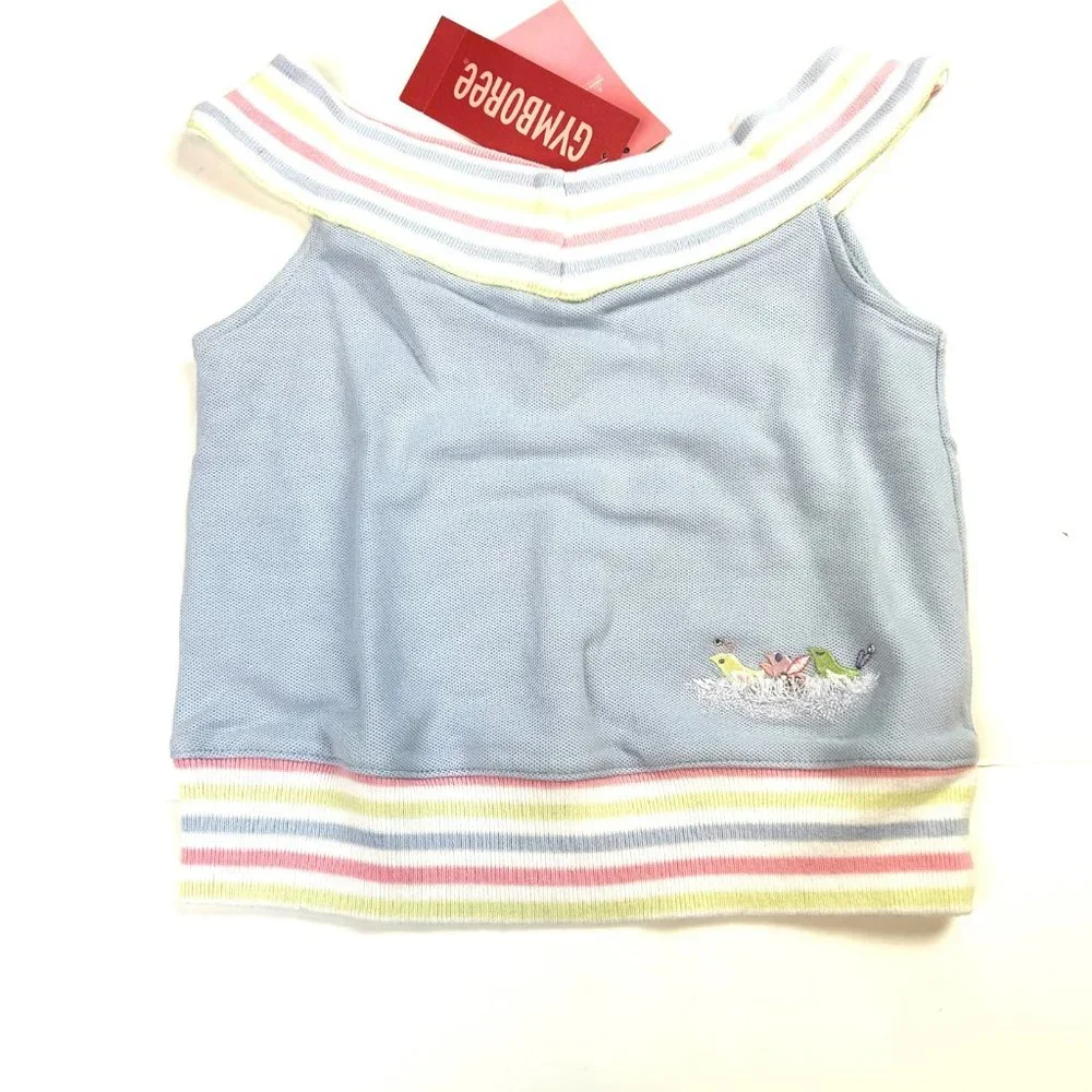 NWT Gymboree Girl Pleated Partridge Skirt & Stripe Collar Partridge Tank Size 6